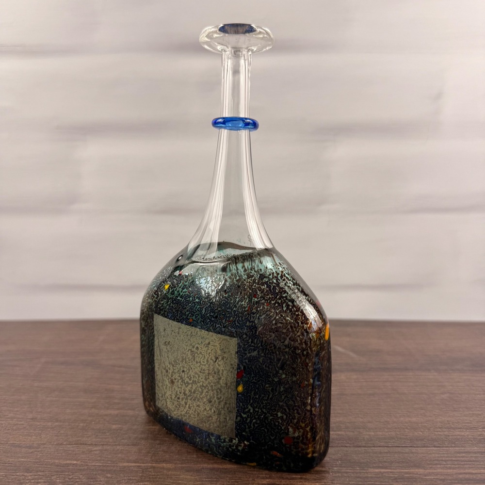 Kosta Boda Bertil Vallien Satellite Small Art Glass Bottle Vase Sweden